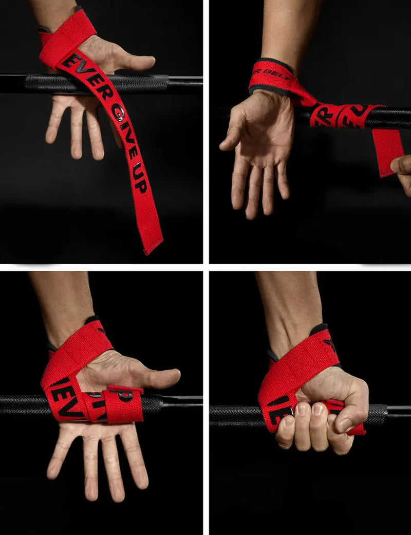 Weight Lifting Wrist Straps Fitness Bodybuilding Training Gym Lifting Straps with Non Slip Flex Gel Grip