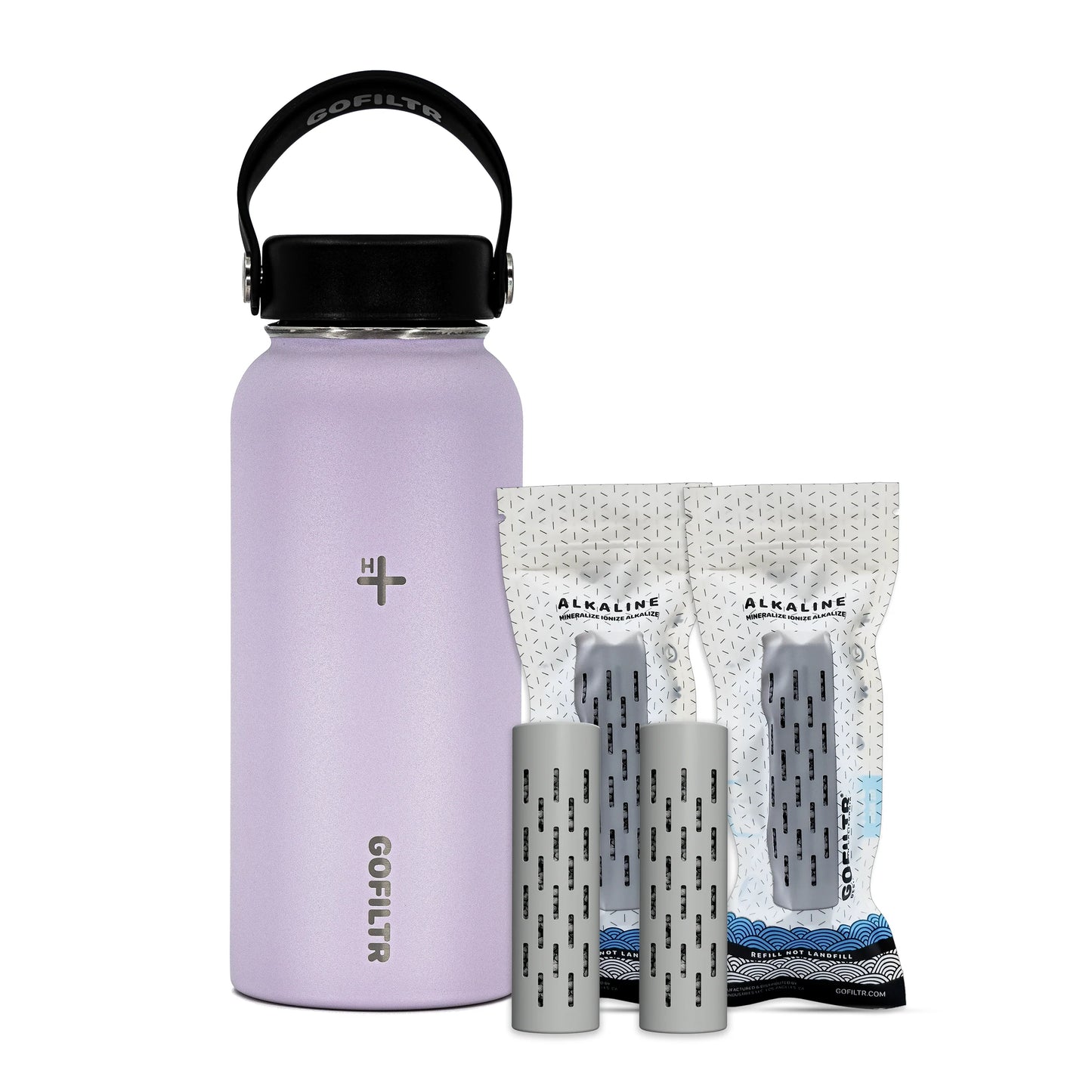 Alkaline Water Bottle 32 Oz - Insulated Water Bottle That Creates 9.5 Ph Alkaline Water