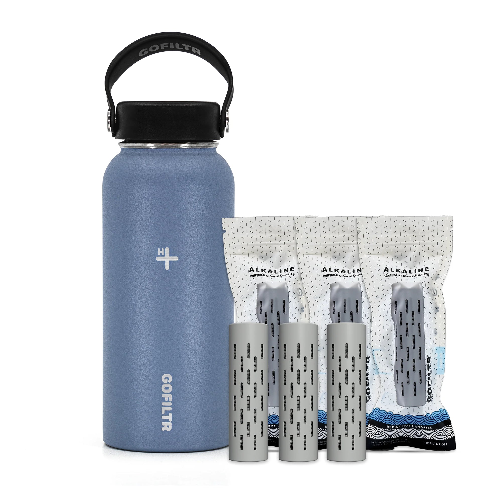 Alkaline Water Bottle 32 Oz - Insulated Water Bottle That Creates 9.5 Ph Alkaline Water